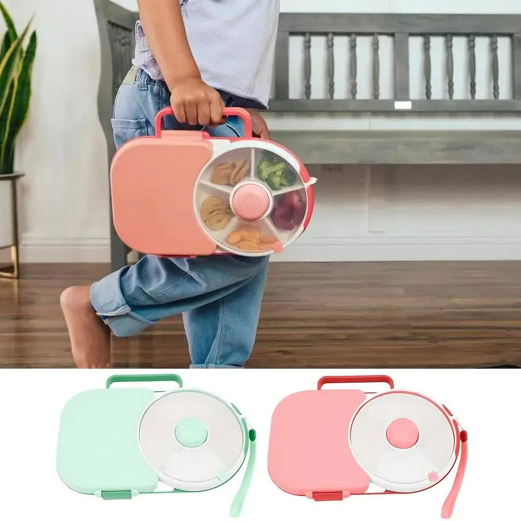 Lonchera Giratoria para Niños - 5 Compartimentos Rotativos