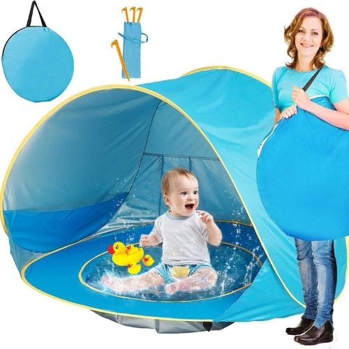 Tienda de Playa para Bebé con Protección UV - Piscina Portátil