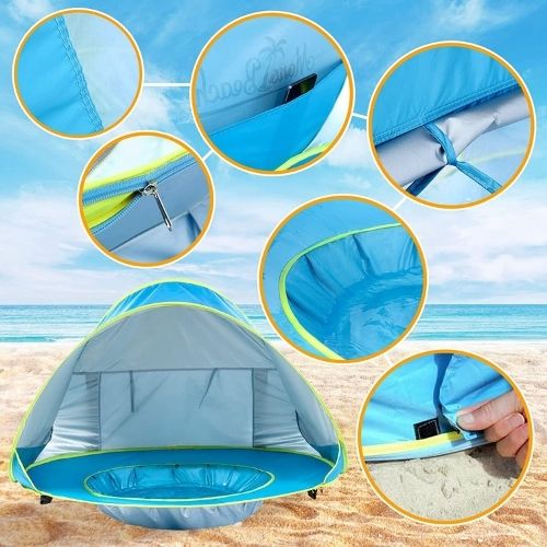 Tienda de Playa para Bebé con Protección UV - Piscina Portátil